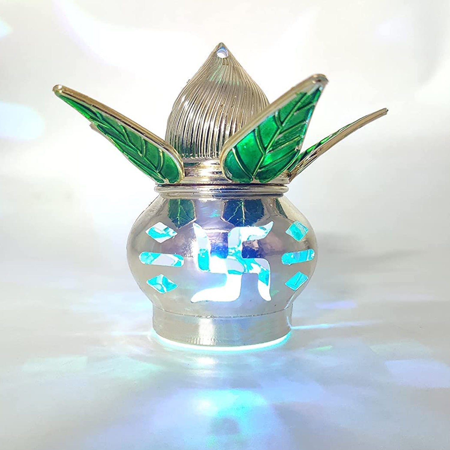 Gold Plated Eco Friendly LED Kalash for Pooja Mandir, Ganesh Ganesha (1 pc / Multicolor LED) Gold Plated Eco Friendly LED Kalash for Pooja Mandir, Ganesh Ganesha (1 pc / Multicolor LED)